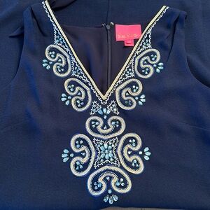 Lilly 12 Shift dress navy excellent condition